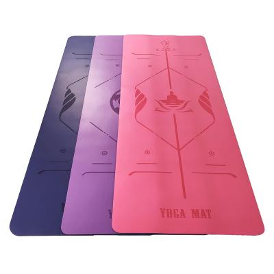 China Foldable/washable/waterproof PU natural rubber anti slip leather yoga mat with customizition for hot yoga for sale