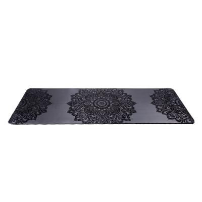 China Non-slip PU natural rubber yoga mat with smooth surface and customized logo for yoga exercise for sale