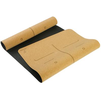 China Foldable/Washable/Waterproof Premium Natural Cork Yoga Mat With 100% Organic Natural Rubber Bottom for sale