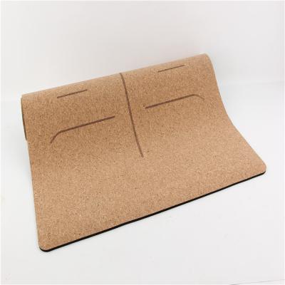 China 2021 eco-friendly non-slip wholesale sale natural rubber eco cork yoga mats from factory for sale