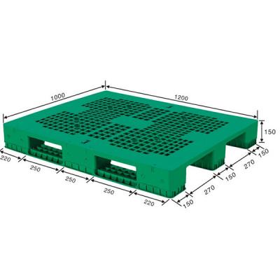 China 1200X1000X78mm Customized Grid Dampproof HDPE Plastic Storage Pallet for Warehouse for sale