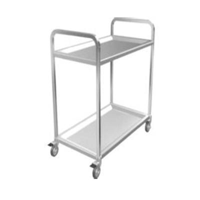 China PLA300-T2-Hl2-D Stainless Steel Handle PP Deck Noiseless Castor Cart for sale