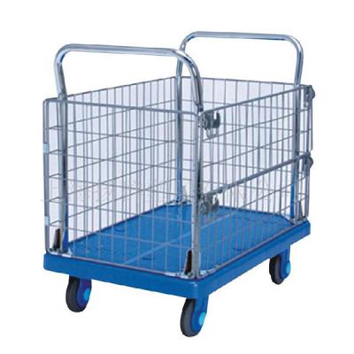 China Single Layers Silent Handtruck with Fence Platform Cart for sale