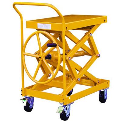 China Hand Screw Type Lift Table Trolley for sale