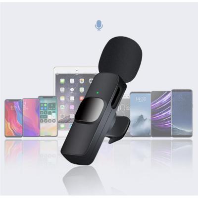 China Desktop Live Stream TikTok Vlog Recording Mini Lapel Microphone Updated Wireless Lavalier Microphone for sale