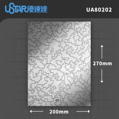 China Modern metal toy modeler ustarUA-80201 pattern camouflage cover paper cutting backing plate stripe camouflage wholesale for sale