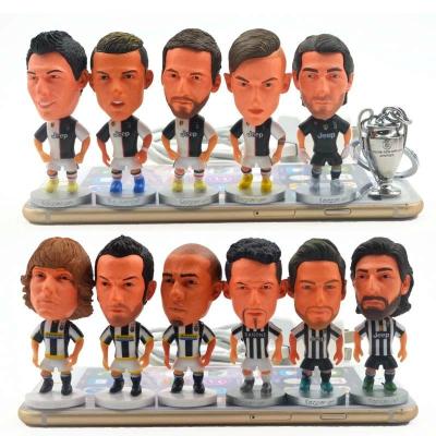 China Europe Collection Custom Promotional Gift Realistic Football Team Player 3D Printing Action Number Toy for sale