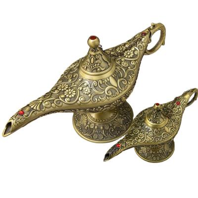 China Europe Hot Sale Aladdin Lamp Incense Burner Metal Open Antique Incense Holder Aroma Furnace Aromatherapy Stove for sale