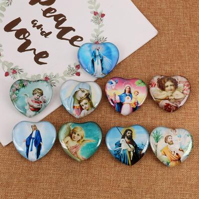 China Custom Glass Souvenir Crystal Fridge Magnet For Europe Square Wholesale Round Heart Promotion for sale