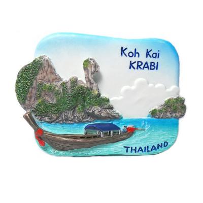 China Europe Magnet Thailand Island Resin Tourist Fridge Magnet for sale