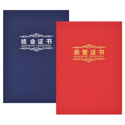 China Customized School Paper Cardboard Graduation Certificate Paper Holder for sale