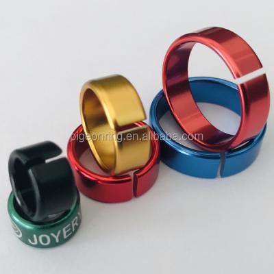 China Viable High Quality Open Version Bird Bands Aluminum Pigeon Rings Poultry Leg Bands Chicken Rings All Sizes All Colors for sale