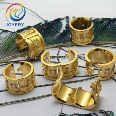 China Viable High Quality Open Gold Pigeon Rings Bird Rings Bird Bands Poultry Leg Band Chicken Ring for sale