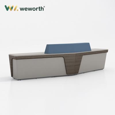 China Quality Custom Modern White Wood Reception Desk Furniture OEM Weworth Size Reception for sale