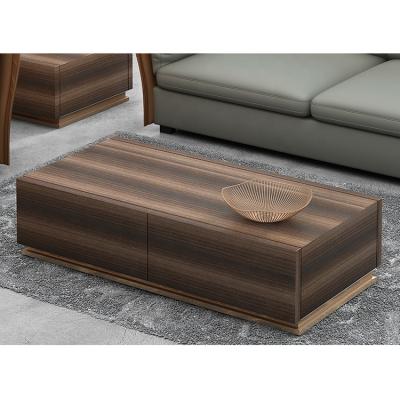 China luxury simple modern chinese style striped wooden coffee table for office for sale