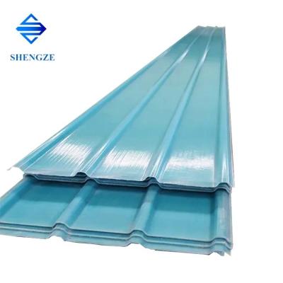 China FRP Roofing Tile Fiberglass Plastic Sheet GRP Panel Fiber Glass Corrugated Roof Sheet for Industrial Plants / Workshop for sale