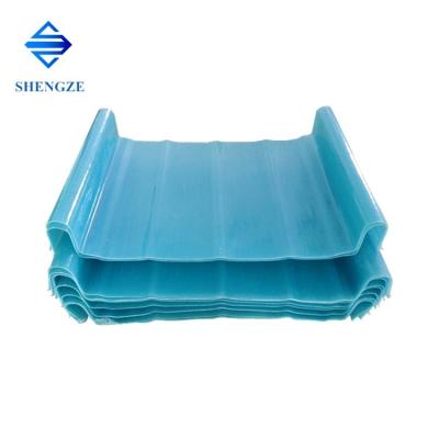 China Building Material Fiberglass Corrugated Plastic Roofing Tile FRP Roofing Sheet GRP Corrugated Tile for sale