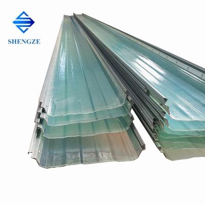 China Fiberglass Corrugated with Galvanized Edge Roofing Tile Roof Sheet Skylight Panel for Building Material for sale