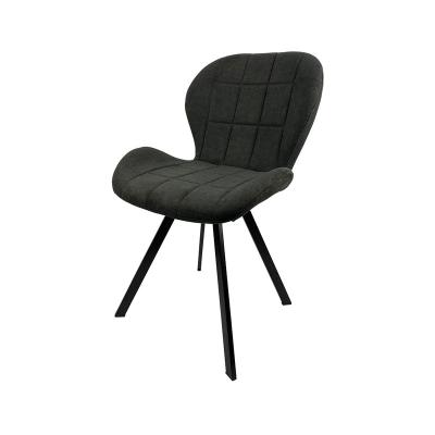 China Modern Comfortable Colorful Soft Metal Legs Fabric Back Metal Legs Dining Chair for sale