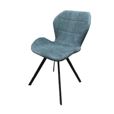 China Modern Design Modern Canvas Cover Seat Metal Legs Dining Chair for sale