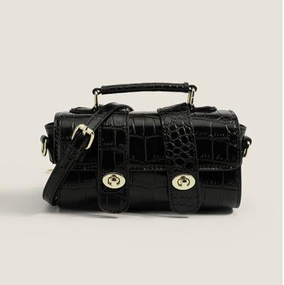 China 2021 New PU Ladies Retro Style Shoulder Bag High Quality PU Cross Simple European Popular Boston Handbags - Body Bag for sale