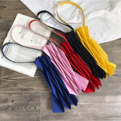 China New Fashion Tote Bag Eco Friendly Ladies Pleated Canvas Shoulder Cross - Body Bag Fashion Drape Bag for sale