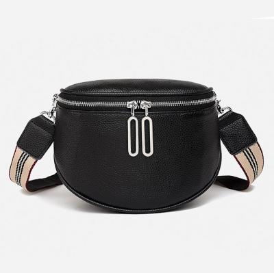 China 2022 Waterproof Hot Selling Luxury Designer Womens Wide Shoulder Straps Genuine Leather Cross - Body Bag for sale