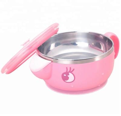 China BPA Free Wholesale Suction Stainless Steel Baby Food Warmer Feeding Baby Bowl Slip-Resistant for sale