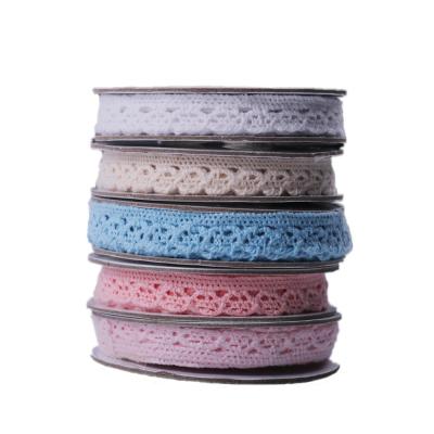 China C020 Handmade Cotton Embroidered Lace Ribbon Fabric Trim Sewing Handmade Craft Materials for sale