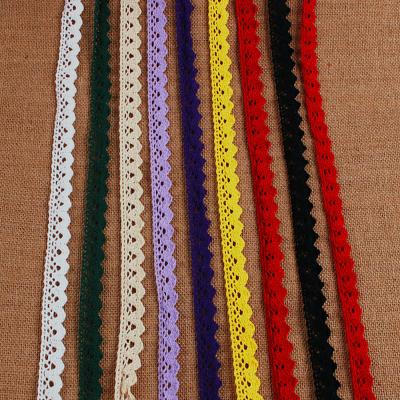 China Handmade Wholesale Colorful Crochet Embroidery Cotton Lace Trim C033 for sale