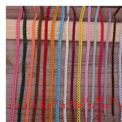 China Colorful Handmade Apparel Handmade Trims Crochet Cotton Lace Ribbon Lace Trim C029 for sale