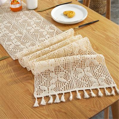 China T010 Rectangular Durable White Lace Table Cloth For Oblong Rectangle Table Crochet Lace Table Cloths Table Covers For Kitchen Wedding for sale