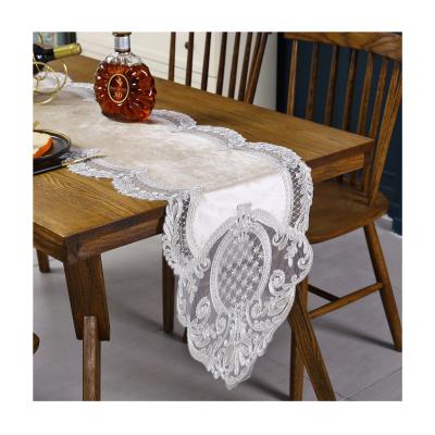 China Durable T019 About American Table Runner Cavity Lace Tea Table Cloth Cooffee Table Runner for sale