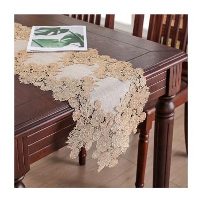 China T018 durable hot sale table runner table decoration suitable for restaurant wedding party banquet lace table runner for sale