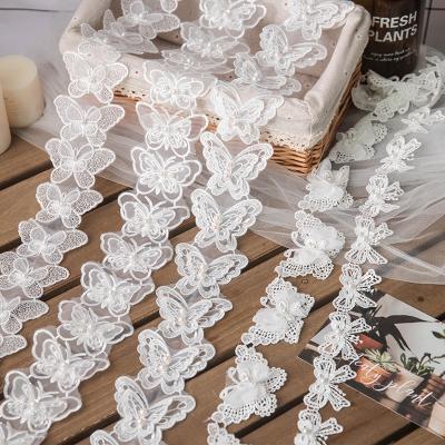 China Viable E100 Series Bow Lace Dressing Accessories DIY Embroidery DIY Neckline Sleeve Skirt Edge Cloth Art for sale