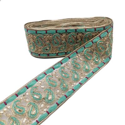 China Other New Shoe Belt Braid Lace Material Special Spot Sequined Lace HL022 for sale