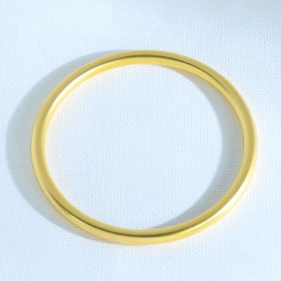 China Simple Style 18K Solid Gold Bangle Bracelet Solid Gold Jewelry Manufacturer Wholesaler High Quality for sale