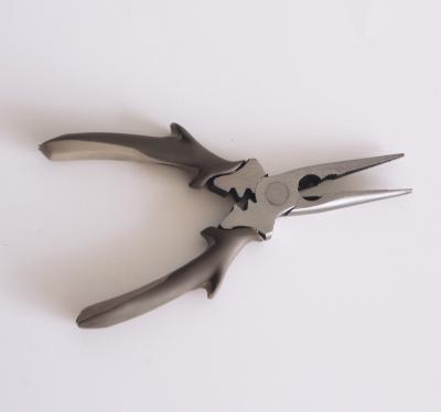 China Professional Carbon Steel FUNCTIONAL MULTI Needle Nose Pliers 4.5 Inch Long Nose Pliers for sale