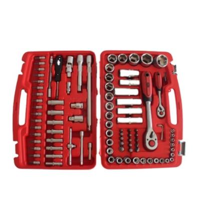 China Low Price 94PCS Car Chrome Plated Vanadium Socket Tool Combination Repair Kit Tool Sleeve Steel Auto Repair Kit for sale