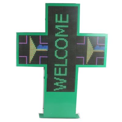 China Medical Store Niyakr Pharmacy Cross P10 P16 P20 P25 ​​3D 80Cm 100Cm Outdoor Green Led Pharmacy Cross, Led Pharmacy Sign Board for sale