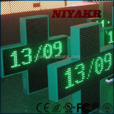 China Outdoor Niyakr Led Pharmacy Display Cross Order Card For Hospital Medicine Store Clinic for sale