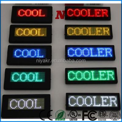 China ANIMATION USB Mini Scrolling Name Led Rechargeable Programmable Electronic Badge for sale