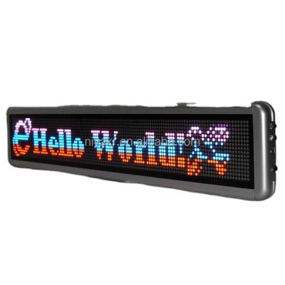 China 128 Indoor USB Rechargeable And Programmable Electronic Smart Dot Matrix Module 16 Message Sign Scrolling Led Moving Sign for sale