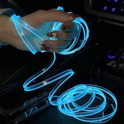 China Auto Interior Decorative Vehicle Car Strip Light 3.4mm Flexible Strip Led Ambient Car Atmosphere Lighting Lights for sale