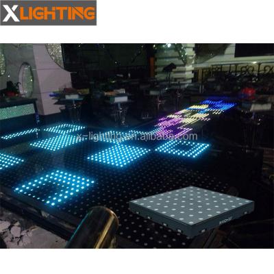 China wedding light drinking 64 pixel RGB LED Dance Floor interactive disco led lights 50cm*50cm*6.5cm (custom box size) for sale