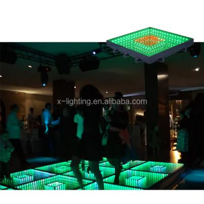 China infinity event light decoration etc. stage dj disco wedding led dance floor high mirror 3d led dance floor panels for sale