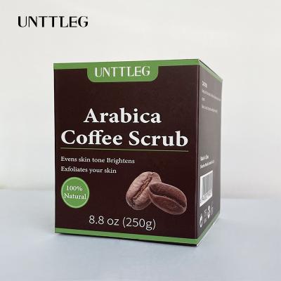 China Private Label Natural Vegan Exfoliator Salt Coffee Set Organic Soft Whitening Arabian Body Scrub for sale