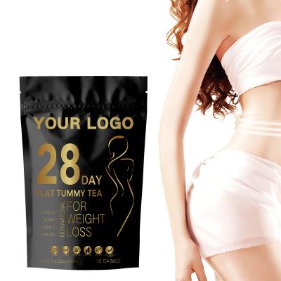 China Hot Selling High Quality 100% Natural Herbal Tea Belly Detox Tea Low Fat Private Label Flat Fat Burning Slim Detox Tea for sale