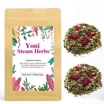 China Hot Sale 100% Natural Herbal Vaginal Cleaning Bathing Yoni Steam Herbal Vaginal SPA 50g 100g Bundle For Women Health for sale