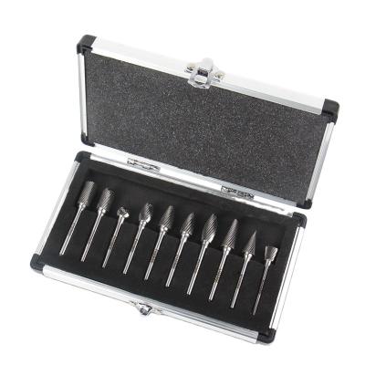 China 10PCS/SET 6mm Carbide Shank Tungsten Carbide Rotary Burrs Set For Woodworking Milling Cutter Metallurgical Cutting for sale